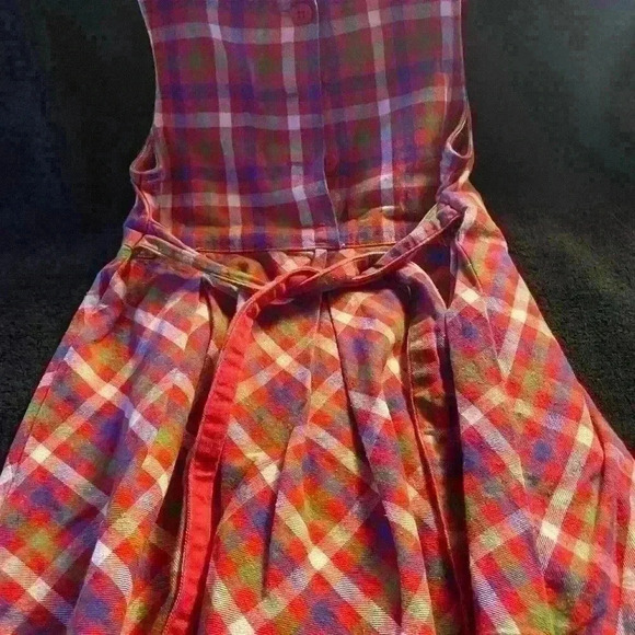 Vintage 1990’s Baby GAP 
18-24 Months Plaid dress with buttons and tie back - Picture 4 of 5